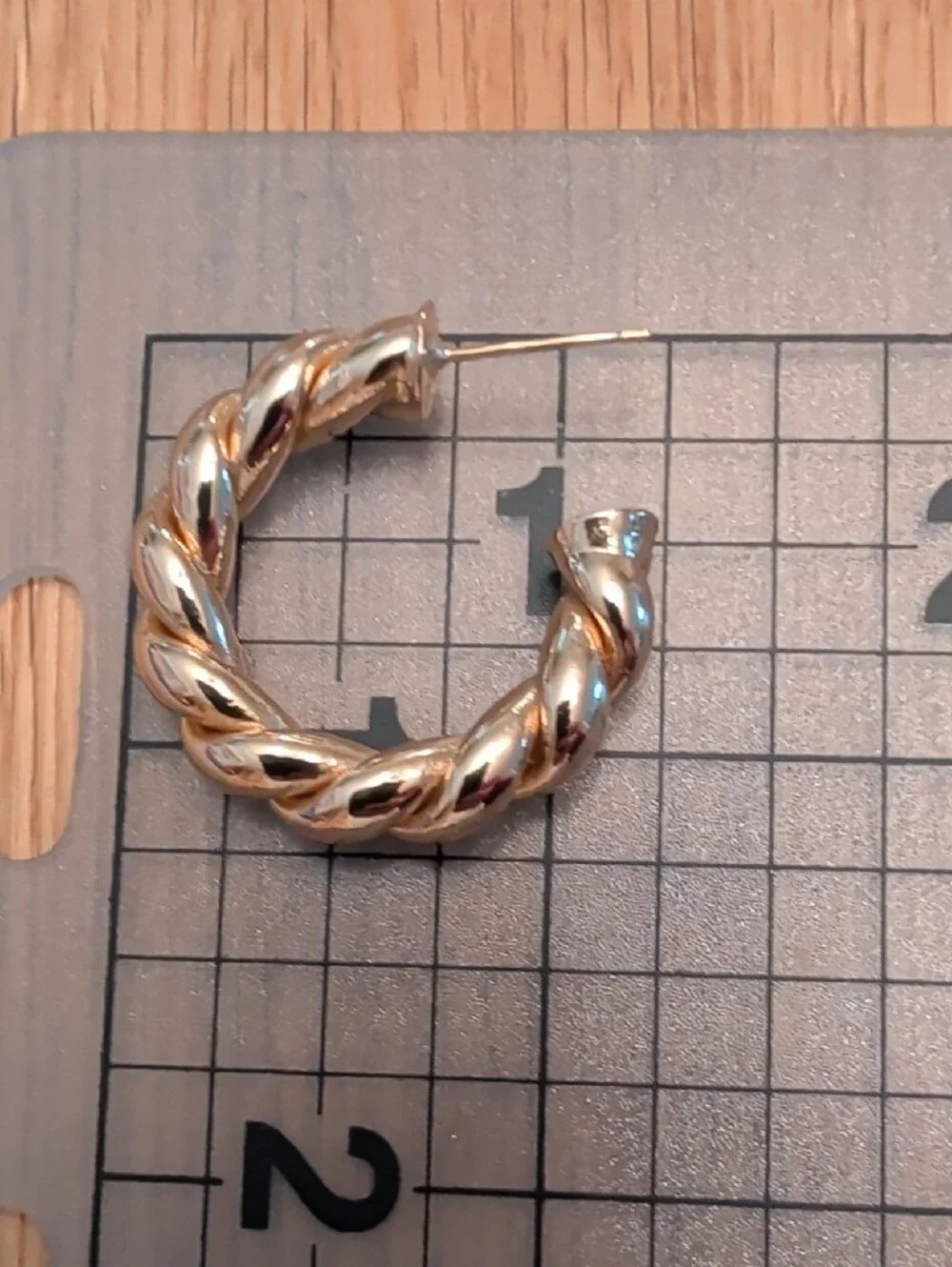 Gold Tone Twisted Hoop Earrings - Women Jewelry
